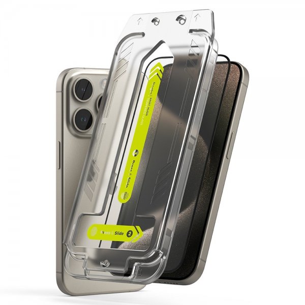 Ringke iPhone 15 Pro Skärmskydd Easy Slide 2-pack