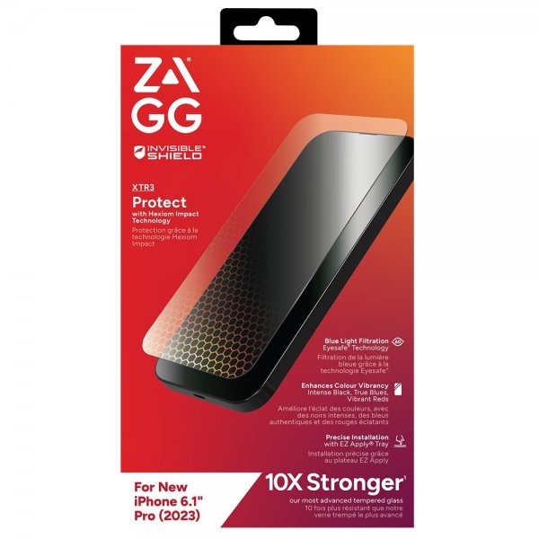 ZAGG InvisibleShield iPhone 15 Pro Skärmskydd Glass XTR3