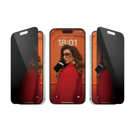 PanzerGlass iPhone 15 Pro Skärmskydd Ultra-Wide Fit Privacy EasyAligner