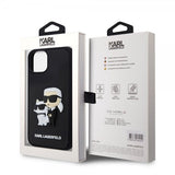 Karl Lagerfeld iPhone 15 Skal 3D Rubber Karl & Choupette Svart
