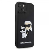 Karl Lagerfeld iPhone 15 Skal 3D Rubber Karl & Choupette Svart