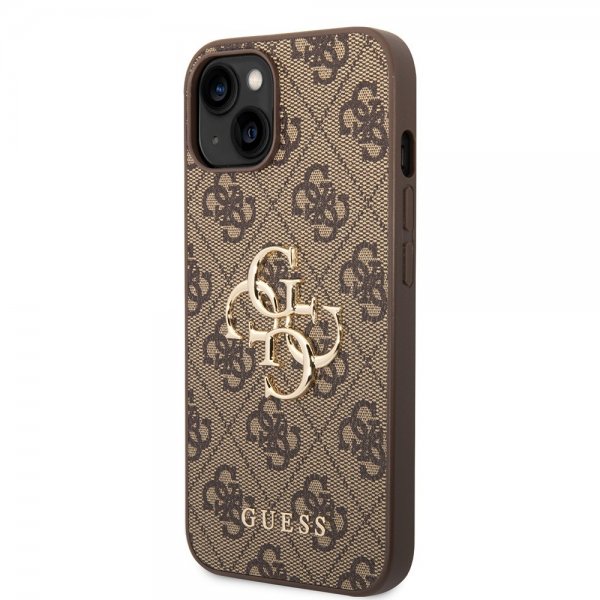 Guess iPhone 15 Skal 4G Logo Brun