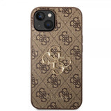Guess iPhone 15 Skal 4G Logo Brun