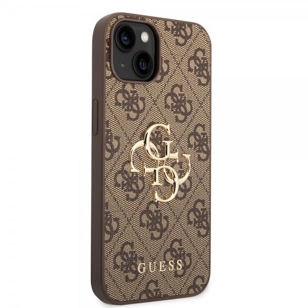 Guess iPhone 15 Skal 4G Logo Brun