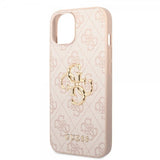 Guess iPhone 15 Skal 4G Logo Rosa