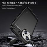 Mofi iPhone 15 Skal Borstad Kolfibertextur Svart