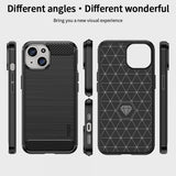 Mofi iPhone 15 Skal Borstad Kolfibertextur Svart