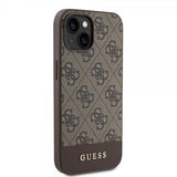Guess iPhone 15 Skal Bottom Stripe MagSafe Brun