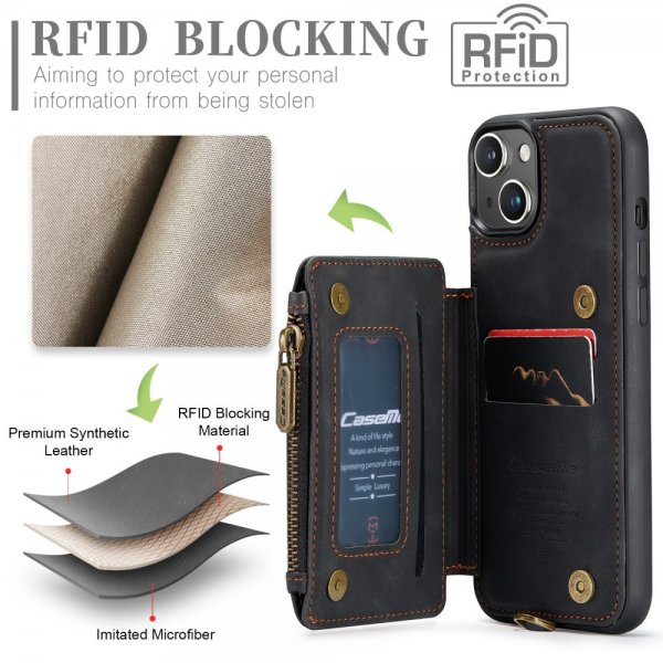 CaseMe iPhone 15 Skal C20 Series Svart