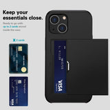 iPhone 15 Skal Card Slide Svart