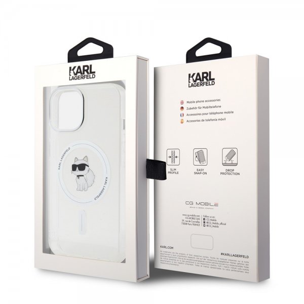 Karl Lagerfeld iPhone 15 Skal Choupette MagSafe Transparent