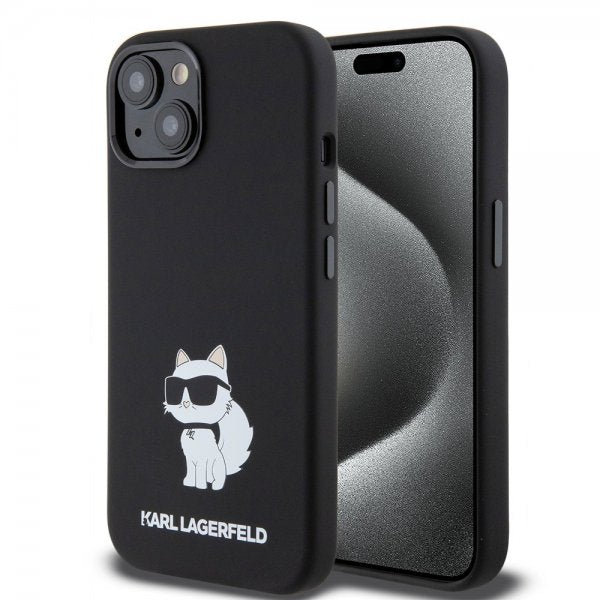 Karl Lagerfeld iPhone 15 Skal Choupette NFT Svart