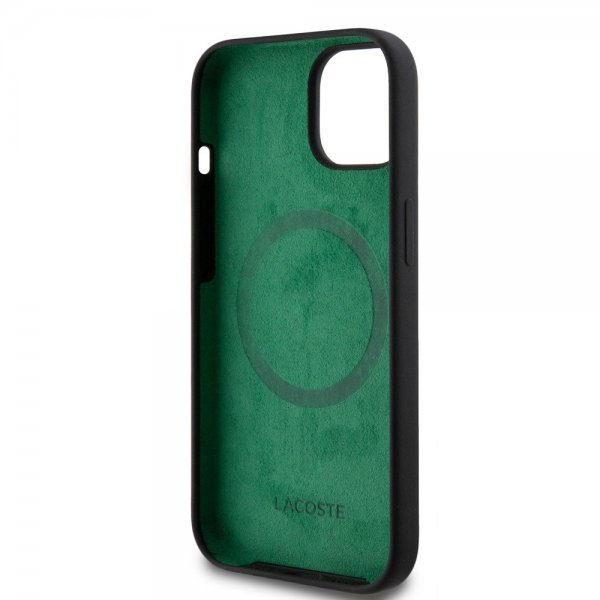 Lacoste iPhone 15 Plus Skal Croc Logo MagSafe Svart
