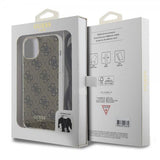 Guess iPhone 15 Skal Crossbody Cord Brun