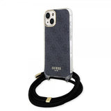 Guess iPhone 15 Skal Crossbody Cord Svart