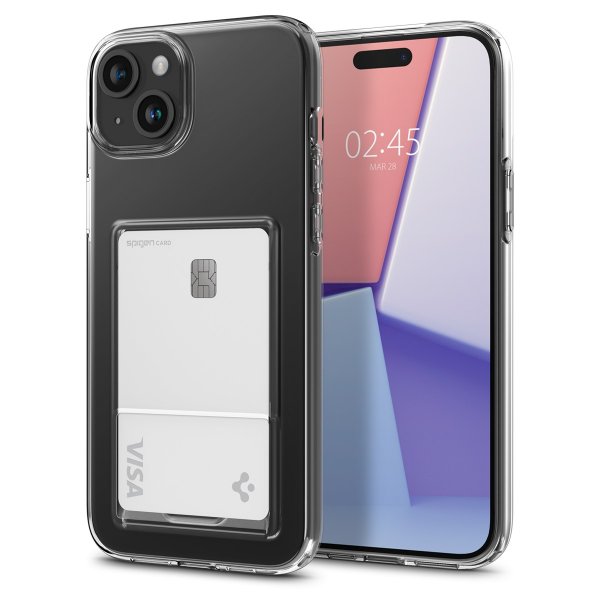 Spigen iPhone 15 Skal Crystal Slot Crystal Clear