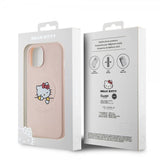 Hello Kitty iPhone 15 Skal Debossed Logo MagSafe Rosa