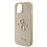 Guess iPhone 15 Skal Fixed Glitter Guld