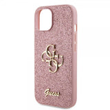 Guess iPhone 15 Skal Fixed Glitter Rosa
