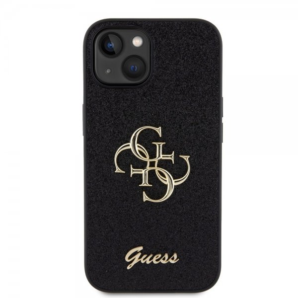 Guess iPhone 15 Skal Fixed Glitter Svart