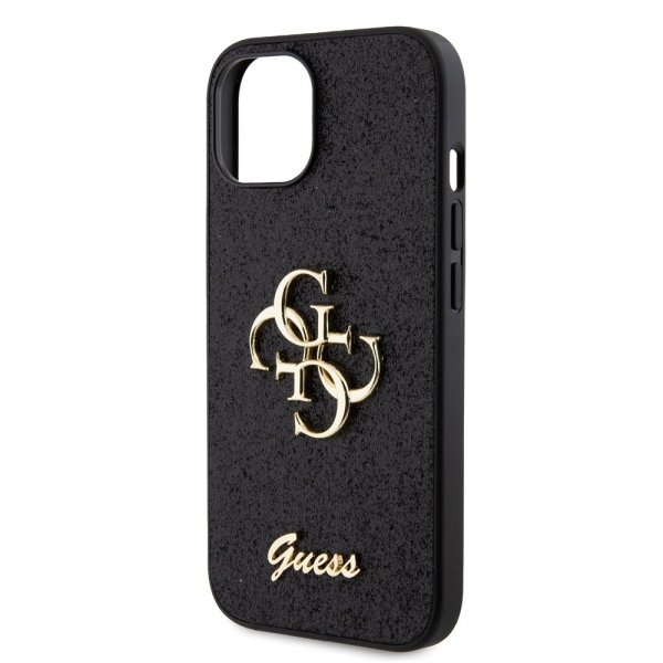 Guess iPhone 15 Skal Fixed Glitter Svart
