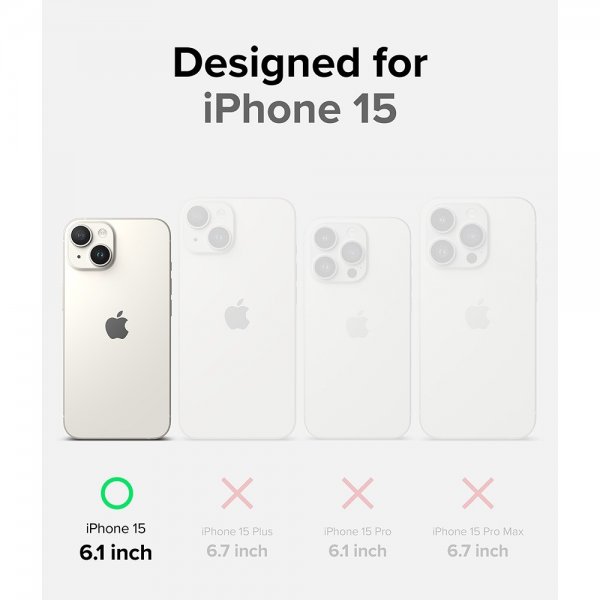 Ringke iPhone 15 Skal Fusion Bold Grå