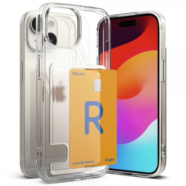 Ringke iPhone 15 Skal Fusion Card Clear