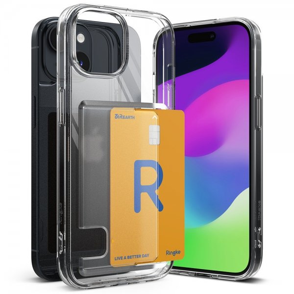 Ringke iPhone 15 Skal Fusion Card Clear