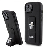 Karl Lagerfeld iPhone 15 Skal Grip Stand Function Svart