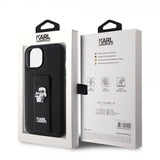 Karl Lagerfeld iPhone 15 Skal Grip Stand Function Svart