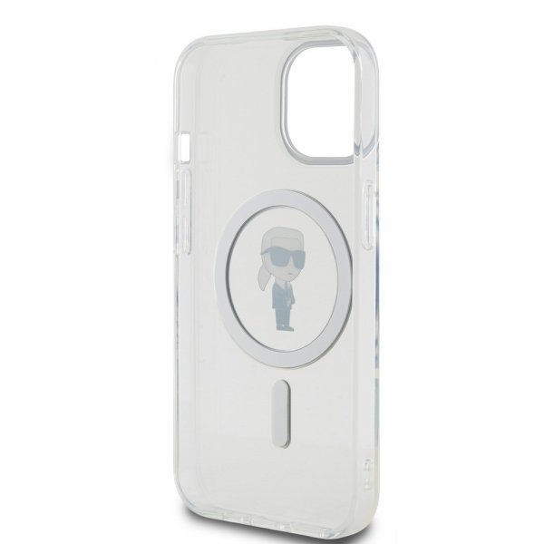 Karl Lagerfeld iPhone 15 Skal Ikonik MagSafe Transparent
