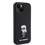 Karl Lagerfeld iPhone 15 Skal Ikonik Metal Pin Svart