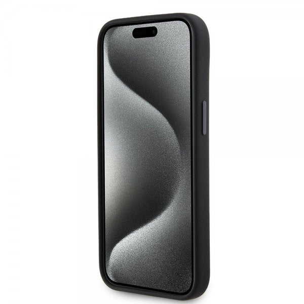 Karl Lagerfeld iPhone 15 Skal Ikonik Metal Pin Svart