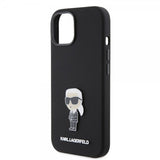 Karl Lagerfeld iPhone 15 Skal Ikonik Metal Pin Svart