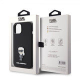 Karl Lagerfeld iPhone 15 Skal Ikonik Metal Pin Svart