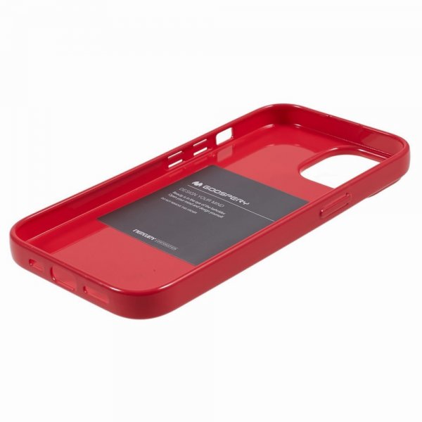Mercury iPhone 15 Skal Jelly Glitter Magenta