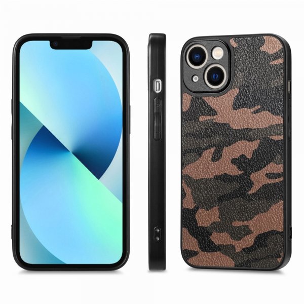 iPhone 15 Skal Kamouflage Brun