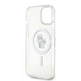 Karl Lagerfeld iPhone 15 Skal Karl & Choupette Glitter MagSafe Transparent