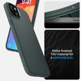 Spigen iPhone 15 Skal Liquid Air Abyss Green