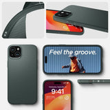 Spigen iPhone 15 Skal Liquid Air Abyss Green