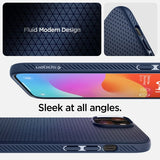 Spigen iPhone 15 Skal Liquid Air Navy Blue