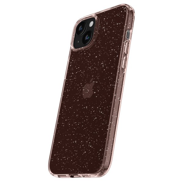 Spigen iPhone 15 Skal Liquid Crystal Glitter Rose Quartz