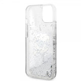 Karl Lagerfeld iPhone 15 Skal Liquid Glitter NFT Karl Silver