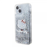 Hello Kitty iPhone 15 Skal Liquid Glitter Translucent