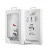 Hello Kitty iPhone 15 Skal Liquid Glitter Translucent