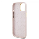 Guess iPhone 15 Skal Liquid Silicone Metal Logo Rosa