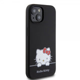 Hello Kitty iPhone 15 Skal Liquid Silicone Svart