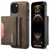 Dg.Ming iPhone 15 Skal M2 Series Löstagbar Korthållare Kaffe