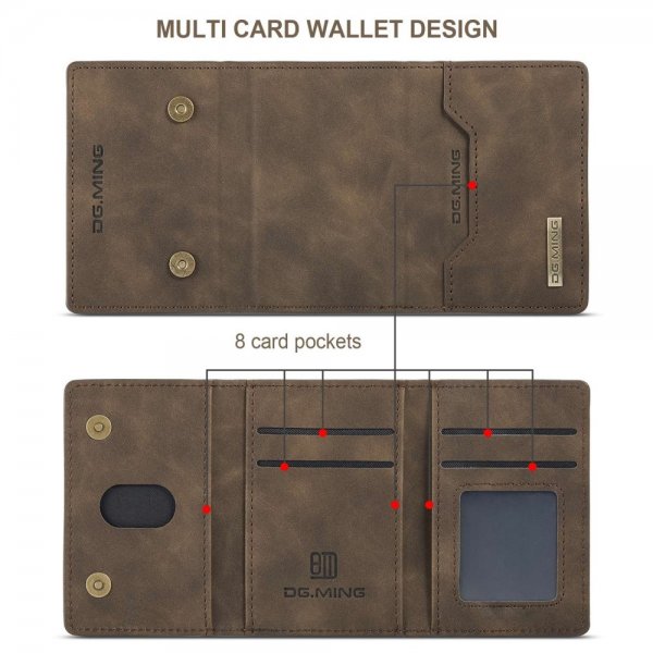Dg.Ming iPhone 15 Skal M2 Series Löstagbar Korthållare Kaffe