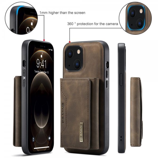 Dg.Ming iPhone 15 Skal M2 Series Löstagbar Korthållare Kaffe